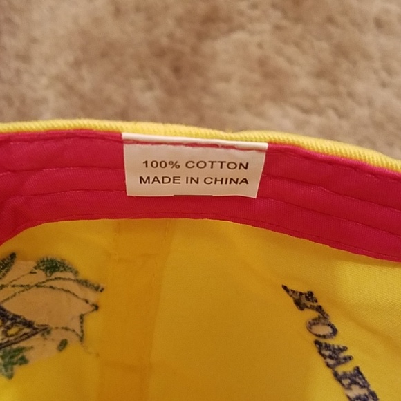 Flower & Butterfly Yellow Sequin Cap Adjustable NWT - Picture 5 of 6